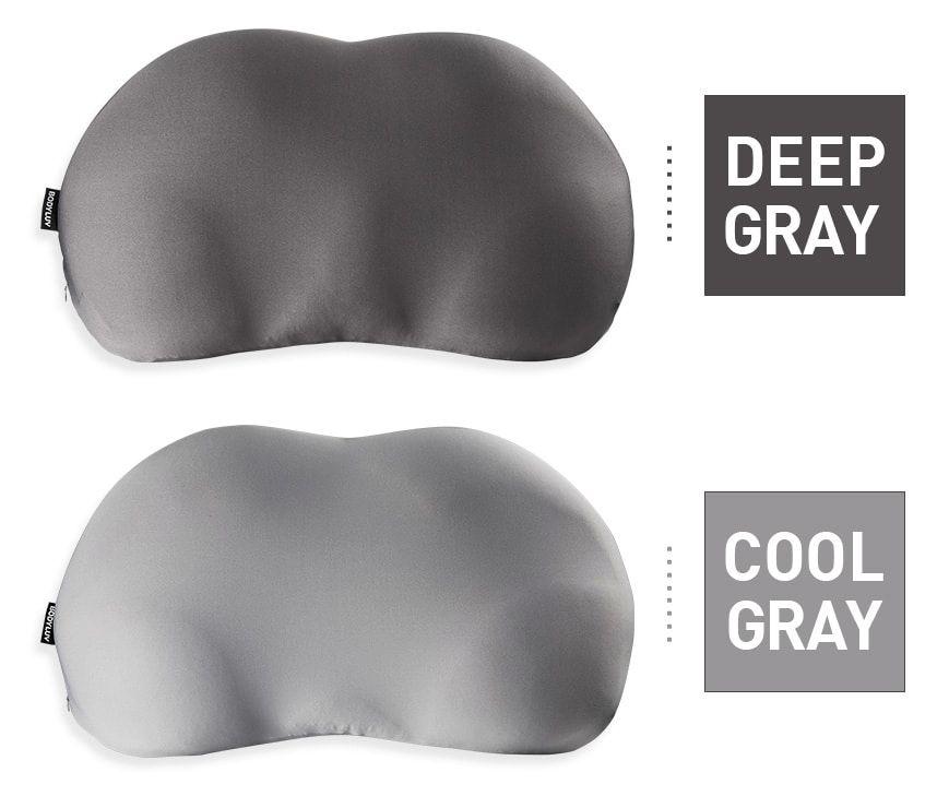 韓國 BODYLUV 麻藥枕頭提供深灰色和淺灰色選擇，適合各種風格的臥室裝飾。